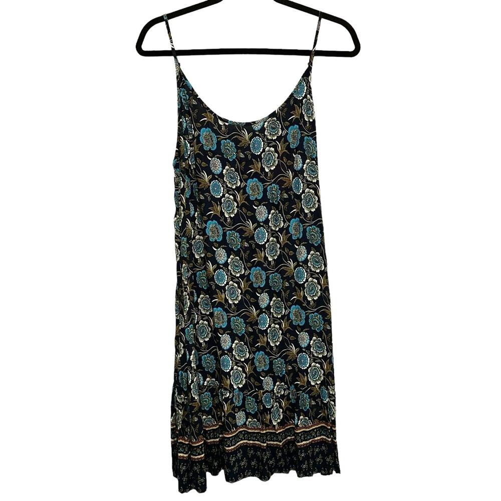 Temofon Colorful Floral‎ Spaghetti Strap Dress